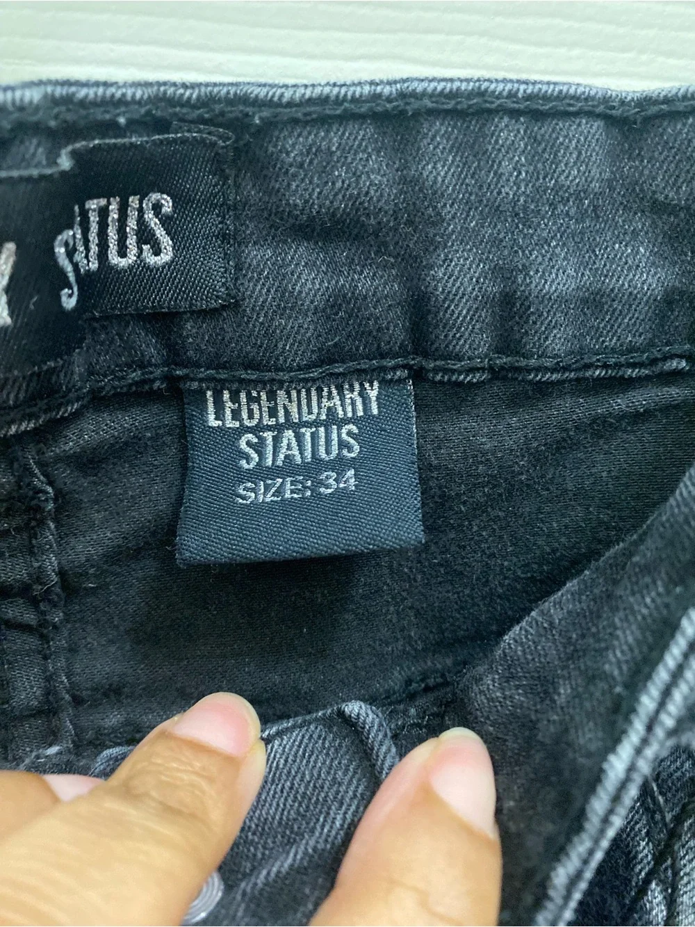 Men’s size 34 Tie-Dye Wash Cargo Jeans - Black & Gray